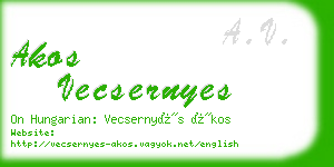 akos vecsernyes business card